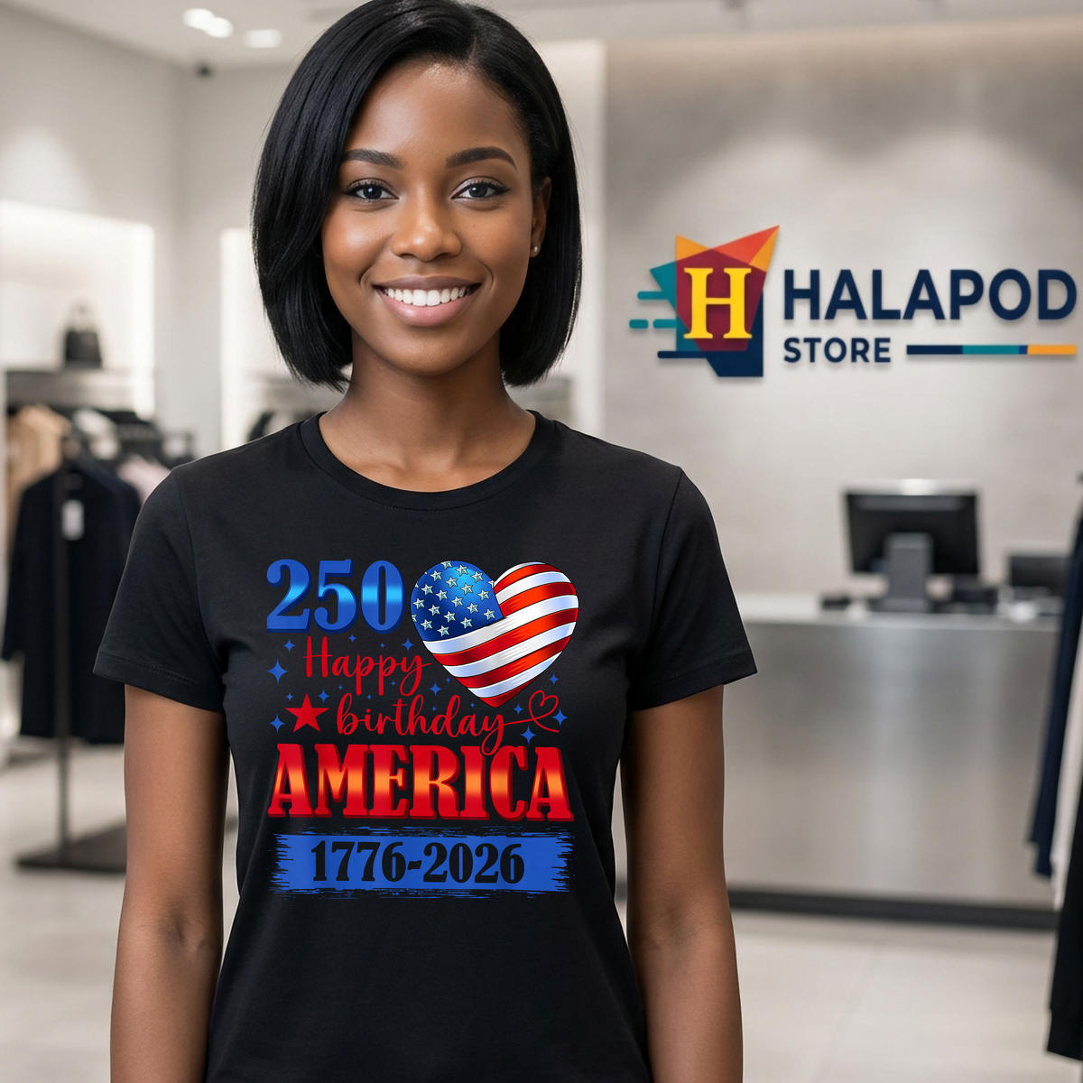 USA Hearts July 4th 250th Birthday Shirt 2026 1776 250 Years Patriotic Gear