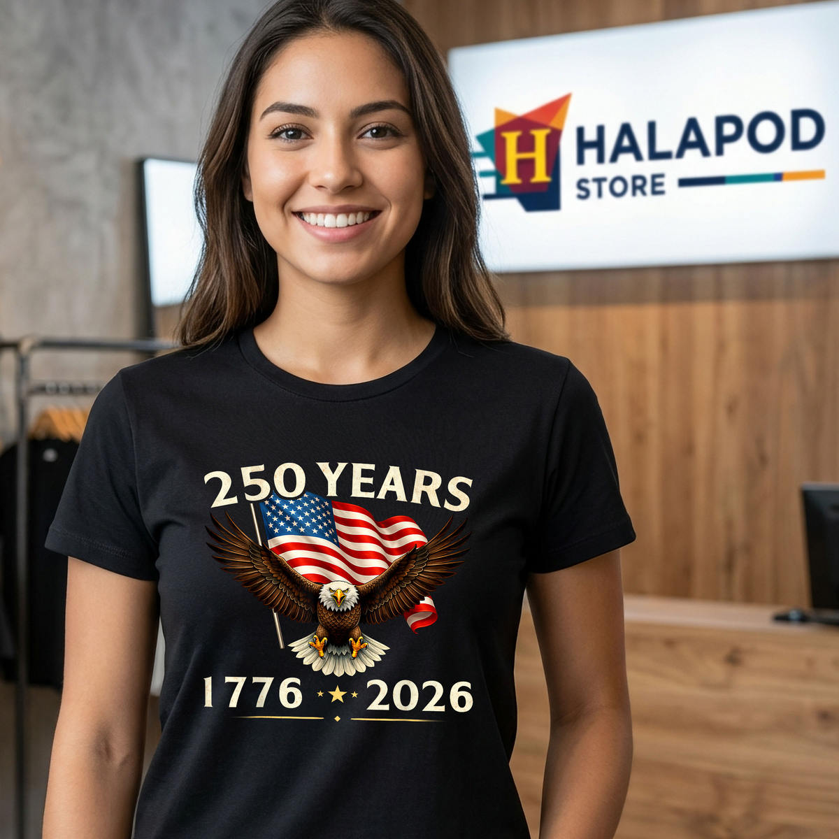 USA Patriotic Eagle 250th Shirt 2026 Anniversary 4th Of July Celebration Fan