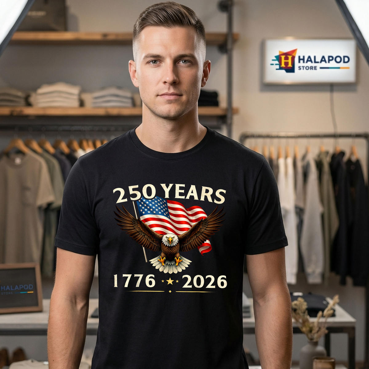 USA Patriotic Eagle 250th Shirt 2026 Anniversary 4th Of July Celebration Fan