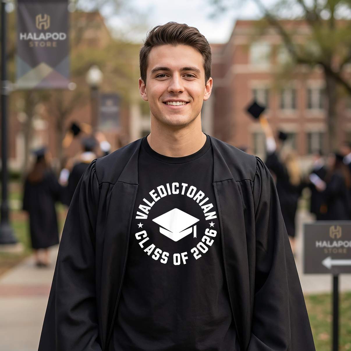 Valedictorian Class Of 2026 Shirt Graduation Day Academic Graphic Design Mens