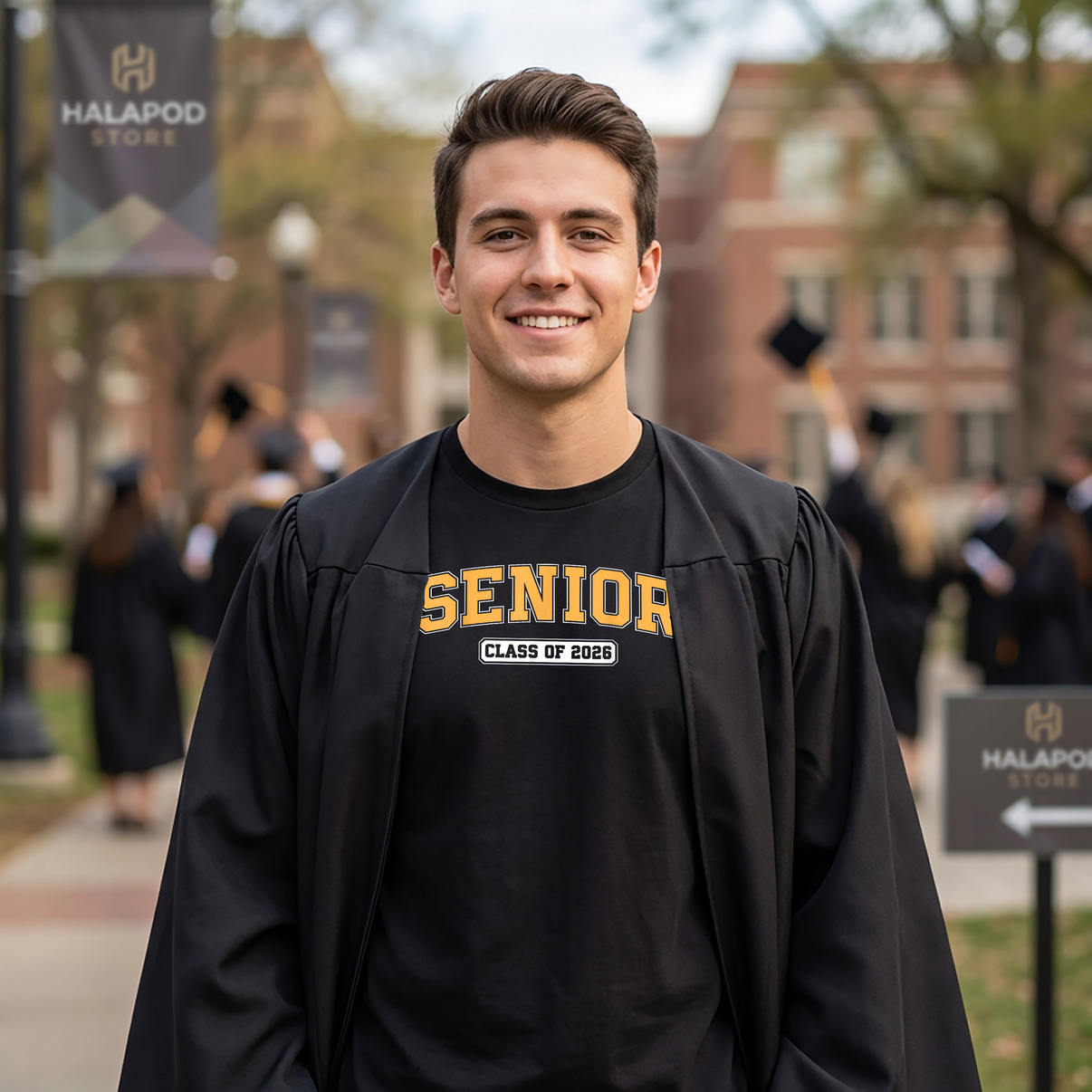 Varsity Graduation Graduate Student T-Shirt 2026 Senior Class Of Fan Apparel