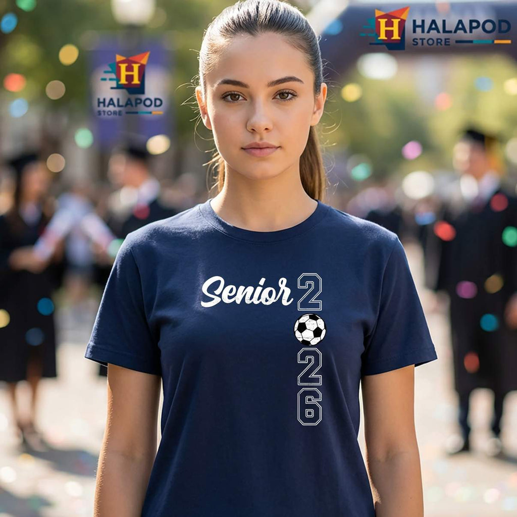 Vintage Soccer Senior 2026 Shirt Class Of Graduation Sports Graphic For Mens