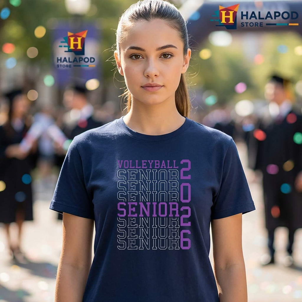 Volleyball Senior Night 2026 Shirt Class Of Graduation Sports Fan Graphic Men