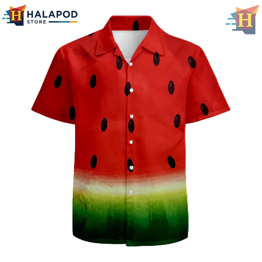 Watermelon Tropical Hawaiian Shirt 2026 Funny Graphic Holiday Beach Fan Apparel