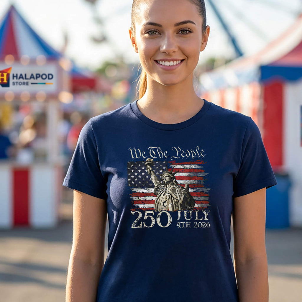 We The People US USA Flag T-Shirt 250 Years American 250th Anniversary 4th July