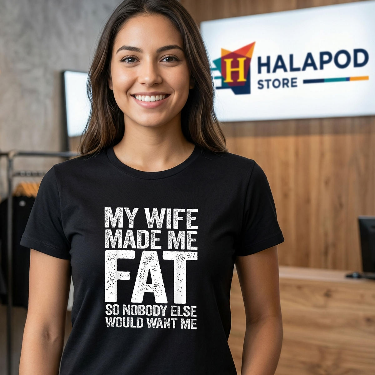 Wife Made Fat Fathers Day Shirt 2026 Humor Funny Saying Husband Men Apparel