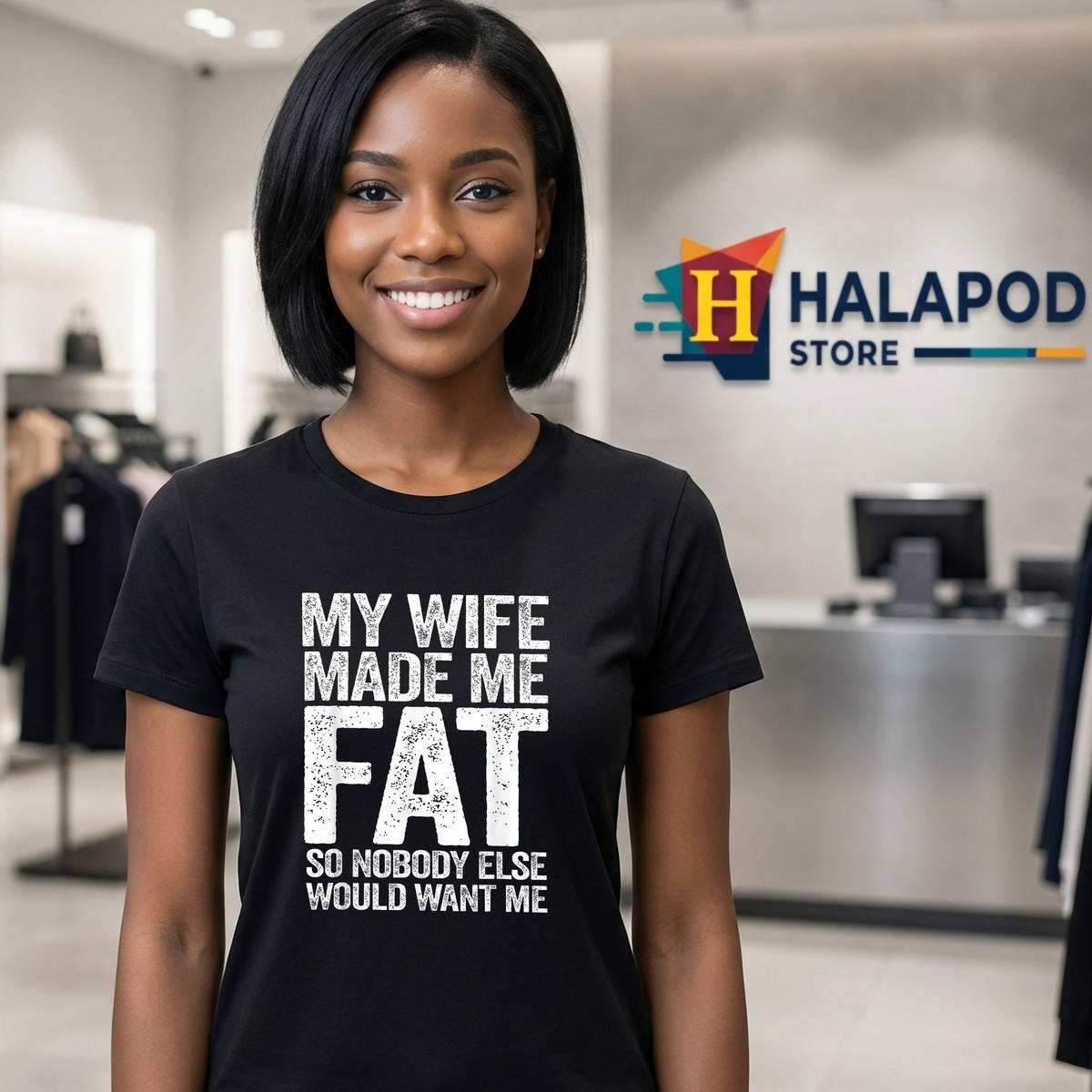 Wife Made Fat Fathers Day Shirt 2026 Humor Funny Saying Husband Men Apparel