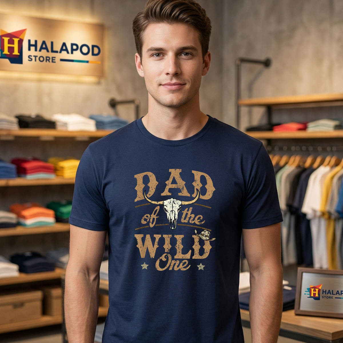 Wild One Cowboy Fathers Day Shirt 2026 Dad Western Rodeo Party Matching Gear