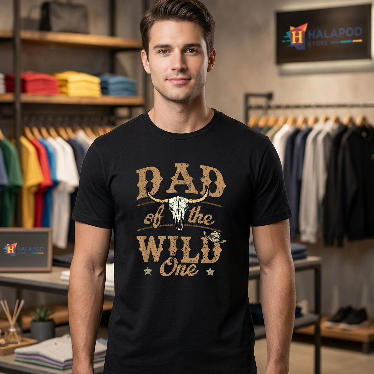 Wild One Cowboy Fathers Day Shirt 2026 Dad Western Rodeo Party Matching Gear