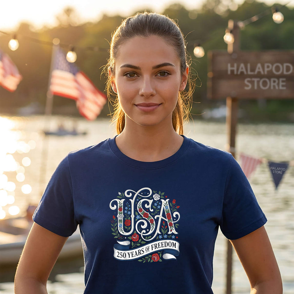 Women Patriotic 4th Of July Shirt 250th Anniversary USA Celebration Graphic
