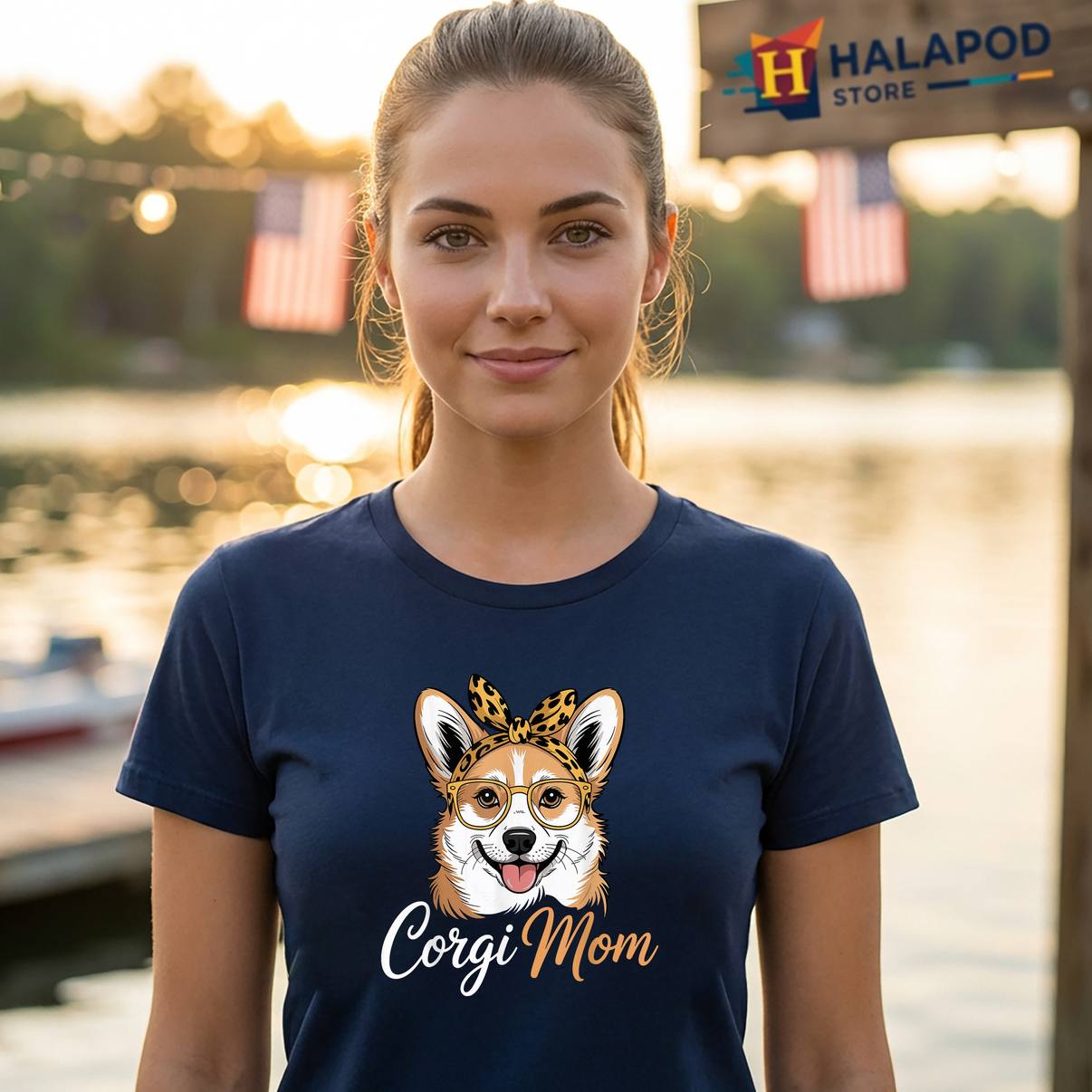 Womens Corgi Mom Mum Dog Fan TShirt Pet Lover Graphic Design Apparel Mens