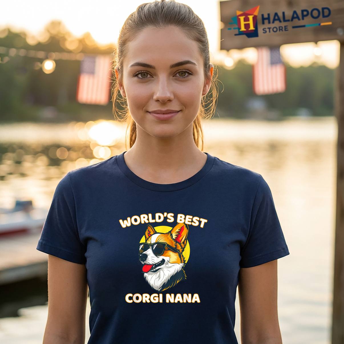 Worlds Best Corgi Grandma Nana TShirt Funny Dog Lover Graphic Apparel Mens