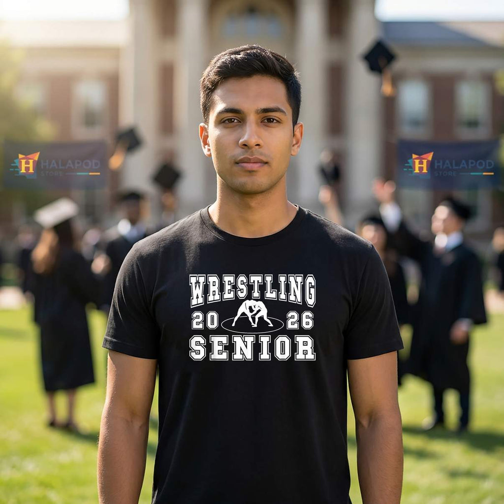 Wrestling Senior Night 2026 Shirt Senior Graduation Sports Fan Graphic For Men