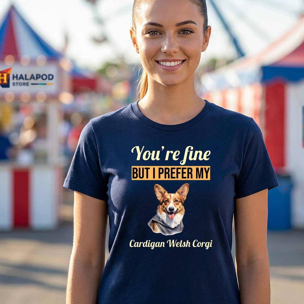 Youre Fine But I Prefer Corgi T-Shirt My Cardigan Welsh Funny Dog For Mens